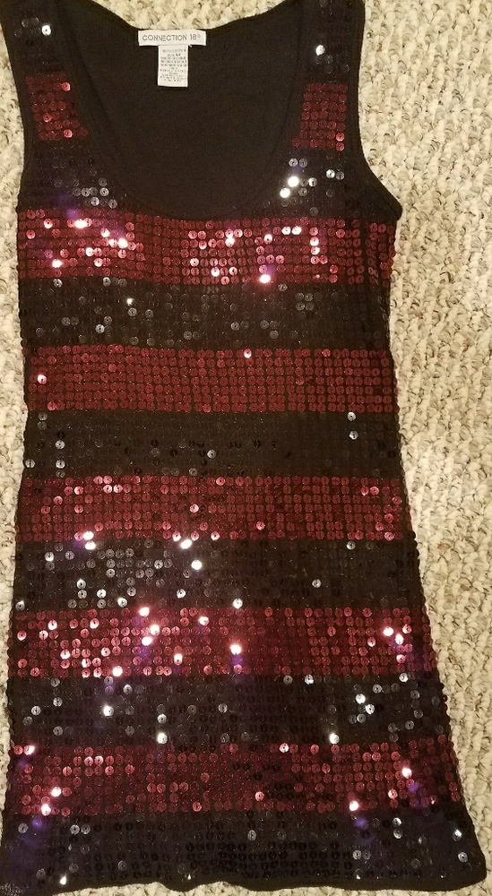 Sparkly sequence tank top